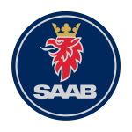 Logo of David Kanaskie's Auto Repair with Saab emblem and lion graphic.