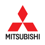 Auto repair shop with Mitsubishi logo and service bay.