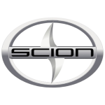 Scion logo on a vehicle at David Kanaskie's Auto Repair shop.